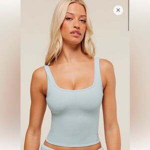 Gymshark Women's Light Blue top
